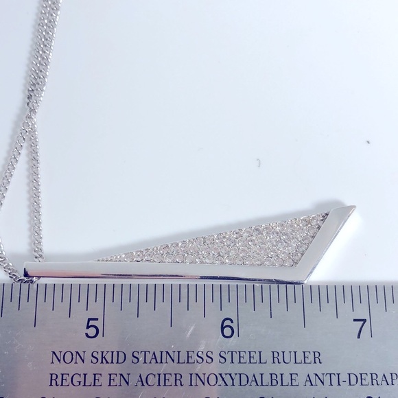 Vince Camuto silver tone rhinestone pendant - Picture 4 of 4